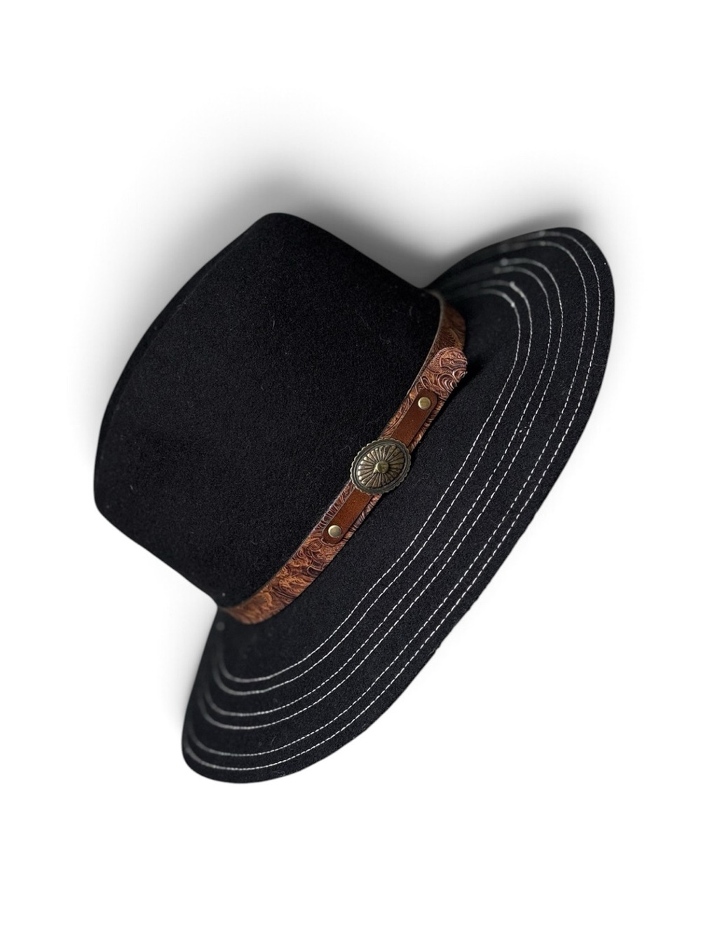 Vintage Betmar Black Wool Hat Made USA